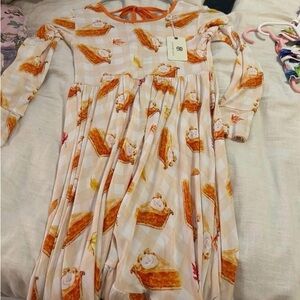 Kids Pumpkin Pie Print Dress